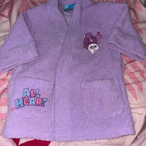 Purple Care Bears Size 4 Robe